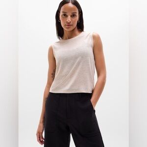 Athleta Getaway Linen Blend Muscle Tank.